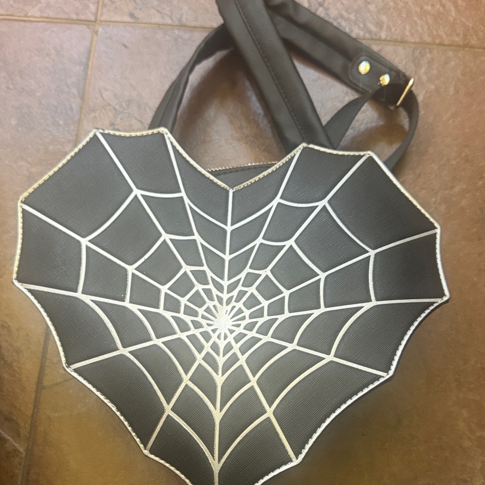 Black Spider Web Design Women's Bag